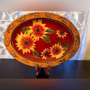 Pier 1 Imports “Sunflower” platter.  16”x11”